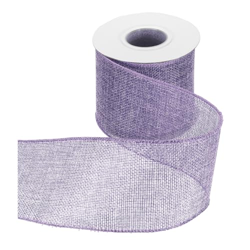 HARFINGTON Juteband mit Draht, 7,6 cm x 9,1 m, mit Drahtrand, Kreuz, gewebtes Band für große Schleife, Kranz, Urlaub, Partys, Zuhause und Outdoor-Dekoration, Hellviolett HARFINGTON Juteband mit Draht, 7,6 cm x 9,1 m, mit Drahtrand, Kreuz, gewebtes Band für große Schleife, Kranz, Urlaub, Partys, Zuhause und Outdoor-Dekoration, Hellviolett von HARFINGTON
