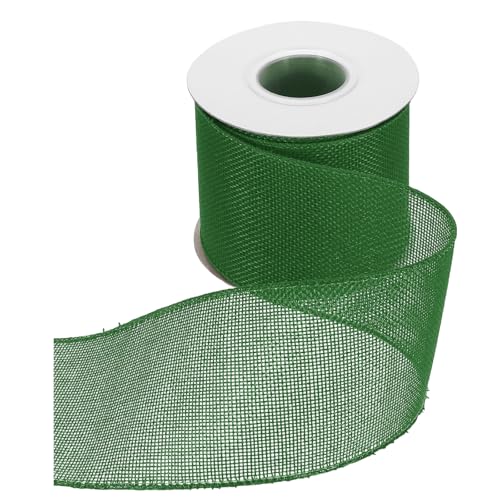 HARFINGTON Juteband mit Draht, 7,6 cm x 9,1 m, mit Drahtrand, Kreuz, gewebtes Band für große Schleife, Kranz, Urlaub, Partys, Zuhause und Outdoor-Dekoration, Waldgrün HARFINGTON Juteband mit Draht, 7,6 cm x 9,1 m, mit Drahtrand, Kreuz, gewebtes Band für große Schleife, Kranz, Urlaub, Partys, Zuhause und Outdoor-Dekoration, Waldgrün von HARFINGTON