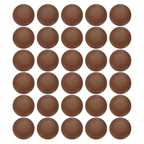 HARFINGTON Knöpfe mit Kunstlederbezug, 12,5 mm (20 l), runder Aluminiumschaft, Ersatzknöpfe für Kleidung, Dekoration, DIY-Zubehör, Braun, 30 Stück von HARFINGTON