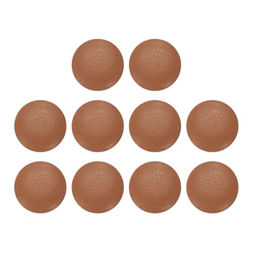 HARFINGTON Knöpfe mit Kunstlederbezug, 12,5 mm (20 l), runder Aluminiumschaft, Ersatzknöpfe für Kleidung, Dekoration, DIY-Zubehör, Hellbraun, 10 Stück von HARFINGTON
