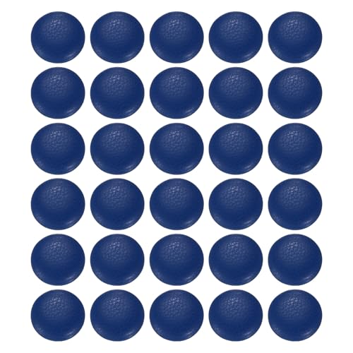 HARFINGTON Knöpfe mit Kunstlederbezug, 12,5 mm (20 l), runder Kunststoffschaft, Ersatzknöpfe für Kleidung, Dekoration, DIY-Zubehör, Blau, 30 Stück von HARFINGTON