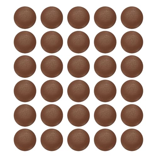 HARFINGTON Knöpfe mit Kunstlederbezug, 12,5 mm (20 l), runder Kunststoffschaft, Ersatzknöpfe für Kleidung, Dekoration, DIY-Zubehör, Braun, 30 Stück von HARFINGTON