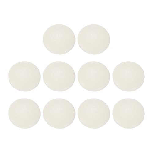 HARFINGTON Knöpfe mit Kunstlederbezug, 18 mm (28 l), runder Kunststoffschaft, Ersatzknöpfe für Kleidung, Dekoration, DIY-Zubehör, Weiß, 10 Stück von HARFINGTON