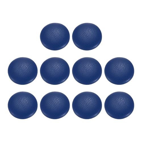 HARFINGTON Knöpfe mit Kunstlederbezug, 18 mm (28 l), runder Metallschaft, Ersatzknöpfe für Kleidung, Dekoration, DIY-Zubehör, Blau, 10 Stück von HARFINGTON