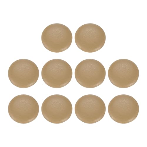 HARFINGTON Knöpfe mit Kunstlederbezug, 18 mm (28 l), runder Metallschaft, Ersatzknöpfe für Kleidung, Dekoration, DIY-Zubehör, Kamel, 10 Stück von HARFINGTON