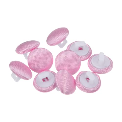 HARFINGTON Knöpfe mit Stoffbezug, 10 mm, rund, Kunststoff, für Anzüge, Kleid, Blusen, Rosa, 10 Stück HARFINGTON Knöpfe mit Stoffbezug, 10 mm, rund, Kunststoff, für Anzüge, Kleid, Blusen, Rosa, 10 Stück von HARFINGTON