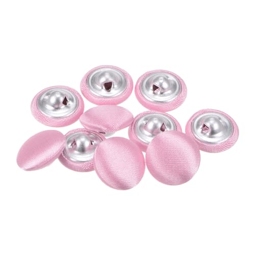 HARFINGTON Knöpfe mit Stoffbezug, rund, Metall, für Anzüge, Kleid, Blusen, Rosa, 20 l, 12,5 mm, 10 Stück HARFINGTON Knöpfe mit Stoffbezug, rund, Metall, für Anzüge, Kleid, Blusen, Rosa, 20 l, 12,5 mm, 10 Stück von HARFINGTON