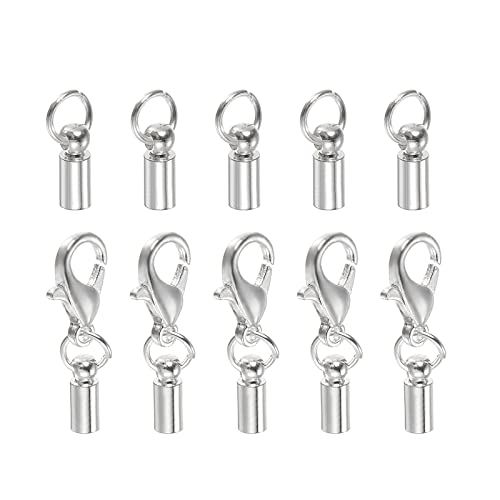 HARFINGTON Kordel-Endkappen, 2,5 mm, ID-Karabinerverschluss, Endkappen für DIY-Armbänder, Halsketten, Platin, 5 Stück HARFINGTON Kordel-Endkappen, 2,5 mm, ID-Karabinerverschluss, Endkappen für DIY-Armbänder, Halsketten, Platin, 5 Stück von HARFINGTON