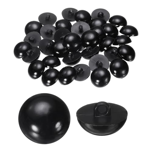 HARFINGTON Kunststoffknöpfe, 20 mm, gewölbt, rund, Nähzubehör, mit Schaft für Jacke, Mantel, Hemd, Hochzeitskleider, Schwarz, 30 Stück HARFINGTON Kunststoffknöpfe, 20 mm, gewölbt, rund, Nähzubehör, mit Schaft für Jacke, Mantel, Hemd, Hochzeitskleider, Schwarz, 30 Stück von HARFINGTON