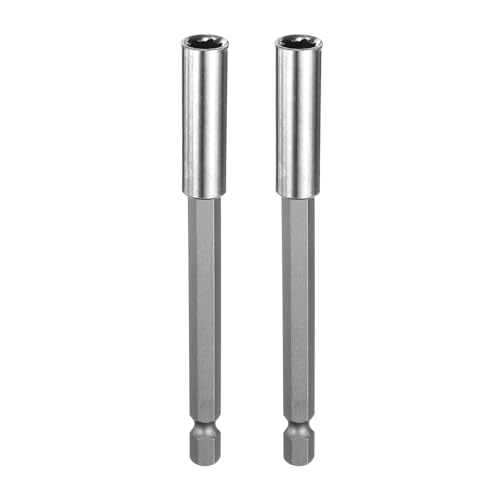 HARFINGTON Magnetischer Bithalter, 10,2 cm Länge, 6,35 mm Sechskantschaft, Cr-V-Stahl, Verlängerung, Schraubendreher-Bithalter, Schnellwechsel-Bit-Adapter, 2 Stück von HARFINGTON