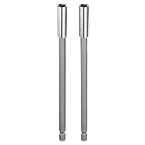 HARFINGTON Magnetischer Bithalter, 15,2 cm Länge, 6,35 mm Sechskantschaft, Edelstahl, SUS304, Verlängerung, Schraubendreher, Bithalter, Schnellwechsel-Bit-Adapter, 2 Stück von HARFINGTON