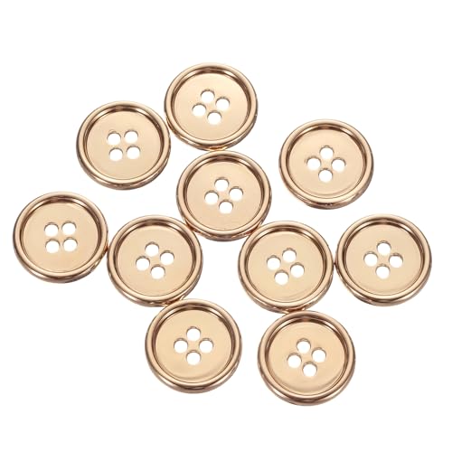 HARFINGTON Metall-Nähknöpfe, 18 mm, 4 Löcher, rund, für Anzug, Hemden, Mäntel, Kleidung, Nähknöpfe für Dekoration, Handwerk, Gold, 10 Stück HARFINGTON Metall-Nähknöpfe, 18 mm, 4 Löcher, rund, für Anzug, Hemden, Mäntel, Kleidung, Nähknöpfe für Dekoration, Handwerk, Gold, 10 Stück von HARFINGTON