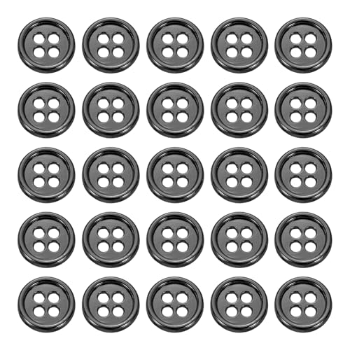 HARFINGTON Metallknöpfe, 10 mm, 4 Löcher, Legierung, runde Knöpfe, Nähzubehör, für Kleidung, DIY, Basteln, Dekoration, Pistole, 25 Stück HARFINGTON Metallknöpfe, 10 mm, 4 Löcher, Legierung, runde Knöpfe, Nähzubehör, für Kleidung, DIY, Basteln, Dekoration, Pistole, 25 Stück von HARFINGTON