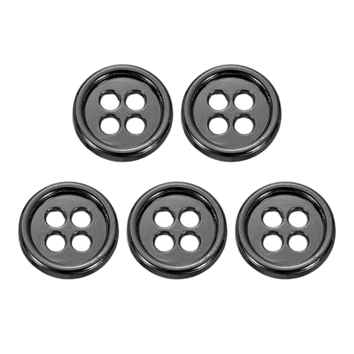 HARFINGTON Metallknöpfe, 10 mm, 4 Löcher, Legierung, runde Knöpfe, Nähzubehör, für Kleidung, DIY, Handwerk, Dekoration, Pistole, 5 Stück HARFINGTON Metallknöpfe, 10 mm, 4 Löcher, Legierung, runde Knöpfe, Nähzubehör, für Kleidung, DIY, Handwerk, Dekoration, Pistole, 5 Stück von HARFINGTON