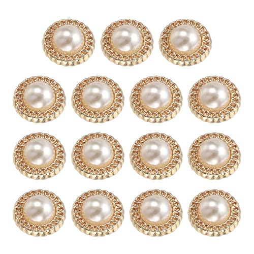 HARFINGTON Metallknöpfe, 10 mm, Zinklegierung, runde Knöpfe, Perlen, Nähzubehör, für Kleidung, DIY, Basteln, Dekoration, Gold, 15 Stück HARFINGTON Metallknöpfe, 10 mm, Zinklegierung, runde Knöpfe, Perlen, Nähzubehör, für Kleidung, DIY, Basteln, Dekoration, Gold, 15 Stück von HARFINGTON