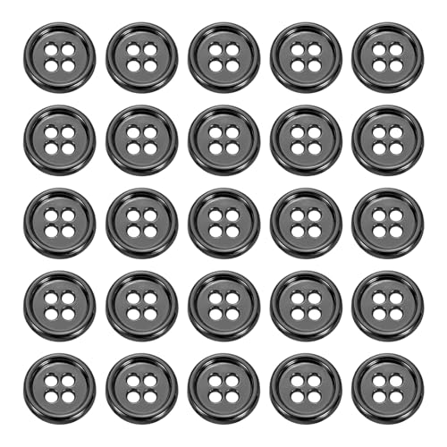 HARFINGTON Metallknöpfe, 11,5 mm, 4 Löcher, Legierung, runde Knöpfe, Nähzubehör, für Kleidung, DIY, Basteln, Dekoration, Pistole, 25 Stück HARFINGTON Metallknöpfe, 11,5 mm, 4 Löcher, Legierung, runde Knöpfe, Nähzubehör, für Kleidung, DIY, Basteln, Dekoration, Pistole, 25 Stück von HARFINGTON