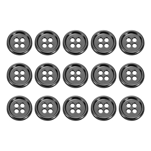 HARFINGTON Metallknöpfe, 11,5 mm, 4 Löcher, Legierung, runde Knöpfe, Nähzubehör, für Kleidung, DIY, Handwerk, Dekoration, Pistole, 15 Stück HARFINGTON Metallknöpfe, 11,5 mm, 4 Löcher, Legierung, runde Knöpfe, Nähzubehör, für Kleidung, DIY, Handwerk, Dekoration, Pistole, 15 Stück von HARFINGTON