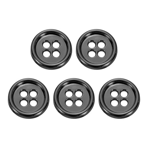 HARFINGTON Metallknöpfe, 11,5 mm, 4 Löcher, Legierung, runde Knöpfe, Nähzubehör, für Kleidung, DIY, Handwerk, Dekoration, Pistole, 5 Stück HARFINGTON Metallknöpfe, 11,5 mm, 4 Löcher, Legierung, runde Knöpfe, Nähzubehör, für Kleidung, DIY, Handwerk, Dekoration, Pistole, 5 Stück von HARFINGTON