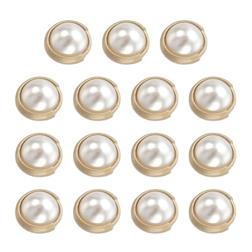 HARFINGTON Metallknöpfe, 11,5 mm, Zinklegierung, runde Knöpfe, Perlen, Nähzubehör, für Kleidung, DIY, Basteln, Dekoration, Gold, 15 Stück HARFINGTON Metallknöpfe, 11,5 mm, Zinklegierung, runde Knöpfe, Perlen, Nähzubehör, für Kleidung, DIY, Basteln, Dekoration, Gold, 15 Stück von HARFINGTON