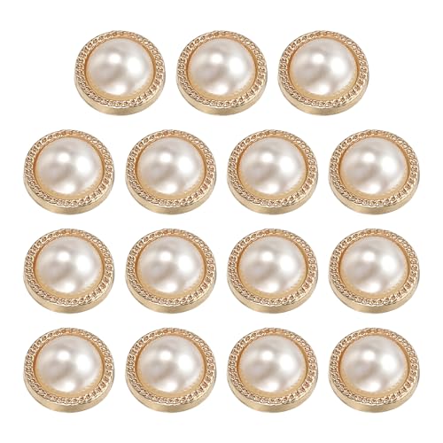HARFINGTON Metallknöpfe, 11,5 mm, Zinklegierung, runde Knöpfe, Perlen, Nähzubehör, für Kleidung, DIY, Handwerk, Gold, 15 Stück HARFINGTON Metallknöpfe, 11,5 mm, Zinklegierung, runde Knöpfe, Perlen, Nähzubehör, für Kleidung, DIY, Handwerk, Gold, 15 Stück von HARFINGTON