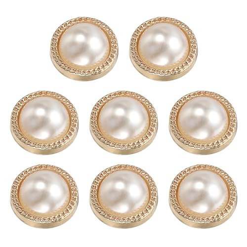 HARFINGTON Metallknöpfe, 11,5 mm, Zinklegierung, runde Knöpfe, Perlen, Nähzubehör, für Kleidung, DIY, Handwerk, Gold, 8 Stück HARFINGTON Metallknöpfe, 11,5 mm, Zinklegierung, runde Knöpfe, Perlen, Nähzubehör, für Kleidung, DIY, Handwerk, Gold, 8 Stück von HARFINGTON