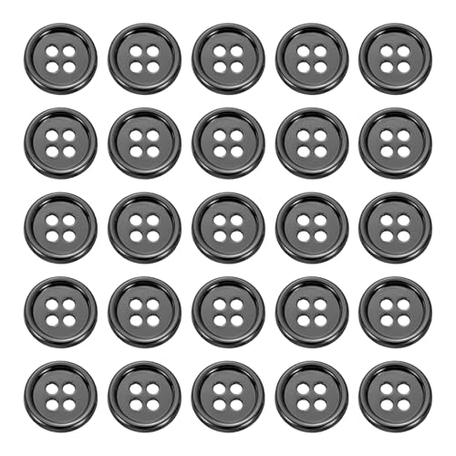 HARFINGTON Metallknöpfe, 12,5 mm, 4 Löcher, Legierung, runde Knöpfe, Nähzubehör, für Kleidung, DIY, Basteln, Dekoration, Pistole, 25 Stück HARFINGTON Metallknöpfe, 12,5 mm, 4 Löcher, Legierung, runde Knöpfe, Nähzubehör, für Kleidung, DIY, Basteln, Dekoration, Pistole, 25 Stück von HARFINGTON