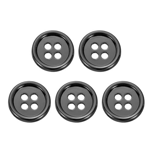 HARFINGTON Metallknöpfe, 12,5 mm, 4 Löcher, Legierung, runde Knöpfe, Nähzubehör, für Kleidung, DIY, Handwerk, Dekoration, Pistole, 5 Stück HARFINGTON Metallknöpfe, 12,5 mm, 4 Löcher, Legierung, runde Knöpfe, Nähzubehör, für Kleidung, DIY, Handwerk, Dekoration, Pistole, 5 Stück von HARFINGTON