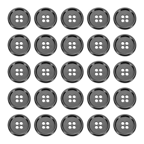 HARFINGTON Metallknöpfe, 18 mm, 4 Löcher, Legierung, runde Knöpfe, Nähzubehör, für Kleidung, DIY, Basteln, Dekoration, Pistole, 25 Stück HARFINGTON Metallknöpfe, 18 mm, 4 Löcher, Legierung, runde Knöpfe, Nähzubehör, für Kleidung, DIY, Basteln, Dekoration, Pistole, 25 Stück von HARFINGTON