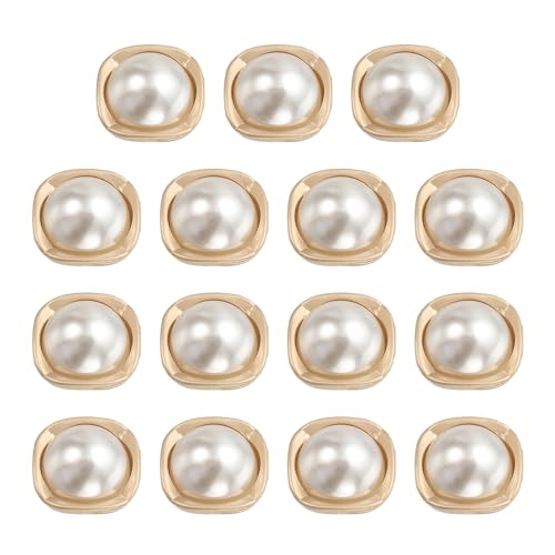 HARFINGTON Metallknöpfe, 20 mm, Zinklegierung, runde Knöpfe, Perlen, Nähzubehör, für Jacken, Kleidung, Basteln, Dekoration, Gold, 15 Stück von HARFINGTON