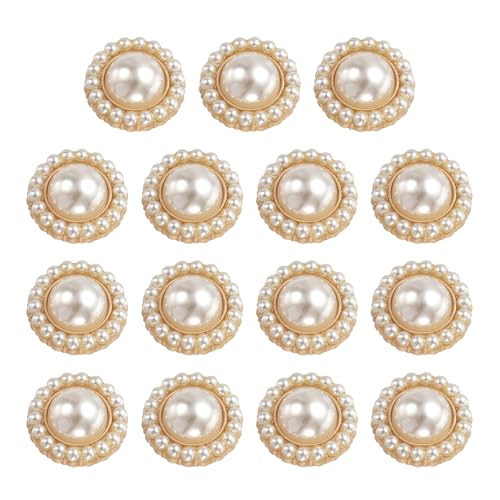 HARFINGTON Metallknöpfe, 20 mm, Zinklegierung, runde Knöpfe, Perlen, Nähzubehör, für Kleider, Basteln, Kleidung, Dekoration, Gold, 15 Stück HARFINGTON Metallknöpfe, 20 mm, Zinklegierung, runde Knöpfe, Perlen, Nähzubehör, für Kleider, Basteln, Kleidung, Dekoration, Gold, 15 Stück von HARFINGTON