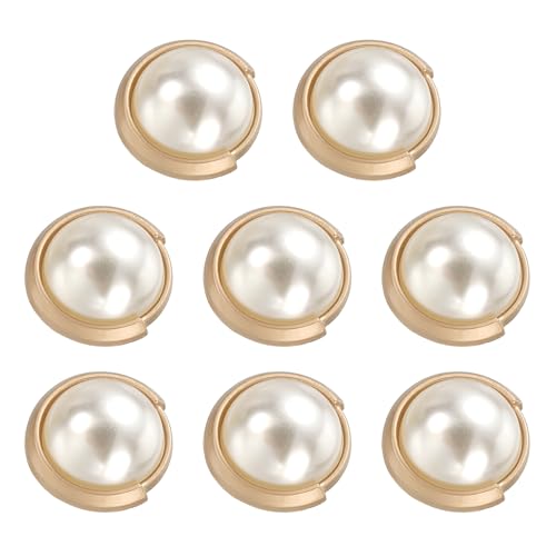 HARFINGTON Metallknöpfe, 20 mm, Zinklegierung, runde Knöpfe, Perlen, Nähzubehör, für Mantel, Kleidung, DIY, Basteln, Dekoration, Gold, 8 Stück von HARFINGTON