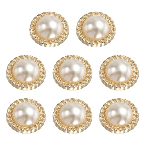 HARFINGTON Metallknöpfe, 23 mm, Zinklegierung, runde Knöpfe, Perlen, Nähzubehör für Hemd, Kleid, Basteln, Kleidung, Dekoration, Gold, 8 Stück HARFINGTON Metallknöpfe, 23 mm, Zinklegierung, runde Knöpfe, Perlen, Nähzubehör für Hemd, Kleid, Basteln, Kleidung, Dekoration, Gold, 8 Stück von HARFINGTON