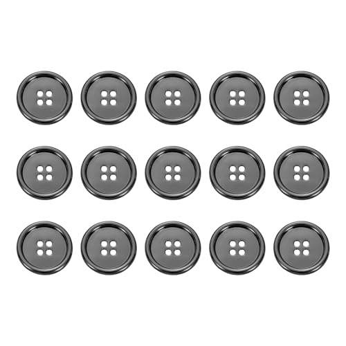HARFINGTON Metallknöpfe, 25 mm, 4 Löcher, Legierung, runde Knöpfe, Nähzubehör, für Kleidung, DIY, Handwerk, Dekoration, Pistole, 15 Stück HARFINGTON Metallknöpfe, 25 mm, 4 Löcher, Legierung, runde Knöpfe, Nähzubehör, für Kleidung, DIY, Handwerk, Dekoration, Pistole, 15 Stück von HARFINGTON