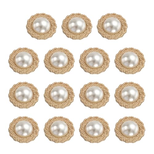 HARFINGTON Metallknöpfe, 30 mm, Zinklegierung, runde Knöpfe, Perlen, Nähzubehör, für Kleidung, DIY, Basteln, Dekoration, Gold, 15 Stück HARFINGTON Metallknöpfe, 30 mm, Zinklegierung, runde Knöpfe, Perlen, Nähzubehör, für Kleidung, DIY, Basteln, Dekoration, Gold, 15 Stück von HARFINGTON