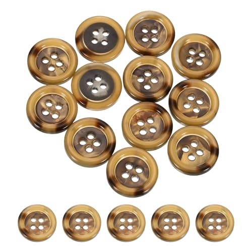 HARFINGTON Nähknöpfe, 15 mm, 4 Löcher, Kunstharz, runde Knöpfe, Bastelzubehör, für Kleidung, DIY, Basteln, Dekoration, Bernstein, 12 Stück HARFINGTON Nähknöpfe, 15 mm, 4 Löcher, Kunstharz, runde Knöpfe, Bastelzubehör, für Kleidung, DIY, Basteln, Dekoration, Bernstein, 12 Stück von HARFINGTON