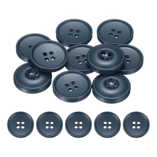 HARFINGTON Nähknöpfe, 20 mm, 4 Löcher, Kunstharz, rund, Ersatzknöpfe für Kleidung, DIY, Handwerk, Dekoration, Meeresblau, 10 Stück HARFINGTON Nähknöpfe, 20 mm, 4 Löcher, Kunstharz, rund, Ersatzknöpfe für Kleidung, DIY, Handwerk, Dekoration, Meeresblau, 10 Stück von HARFINGTON