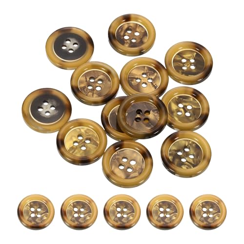 HARFINGTON Nähknöpfe, 20 mm, 4 Löcher, Kunstharz, runde Knöpfe, Bastelzubehör, für Kleidung, Basteln, Dekoration, Bernstein, 12 Stück HARFINGTON Nähknöpfe, 20 mm, 4 Löcher, Kunstharz, runde Knöpfe, Bastelzubehör, für Kleidung, Basteln, Dekoration, Bernstein, 12 Stück von HARFINGTON