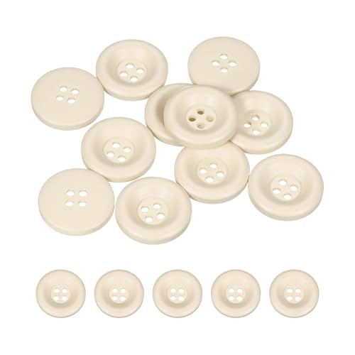 HARFINGTON Nähknöpfe, 23 mm, 4 Löcher, Harz, verdickt, rund, Ersatzknöpfe für Kleidung, DIY, Basteln, Dekoration, Kaffee, 10 Stück von HARFINGTON