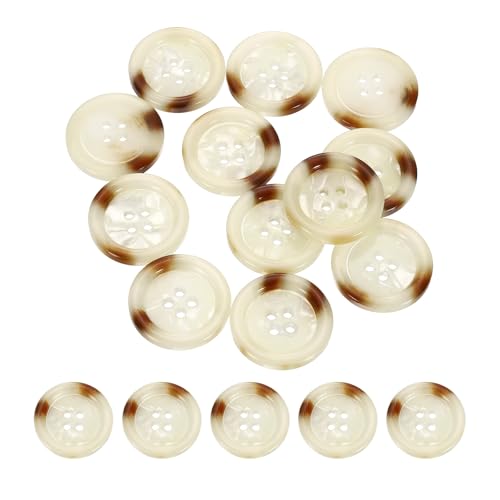 HARFINGTON Nähknöpfe, 25 mm, 4 Löcher, Kunstharz, rund, Nähzubehör, für Kleidung, DIY, Basteln, Dekoration, Weiß, 12 Stück HARFINGTON Nähknöpfe, 25 mm, 4 Löcher, Kunstharz, rund, Nähzubehör, für Kleidung, DIY, Basteln, Dekoration, Weiß, 12 Stück von HARFINGTON