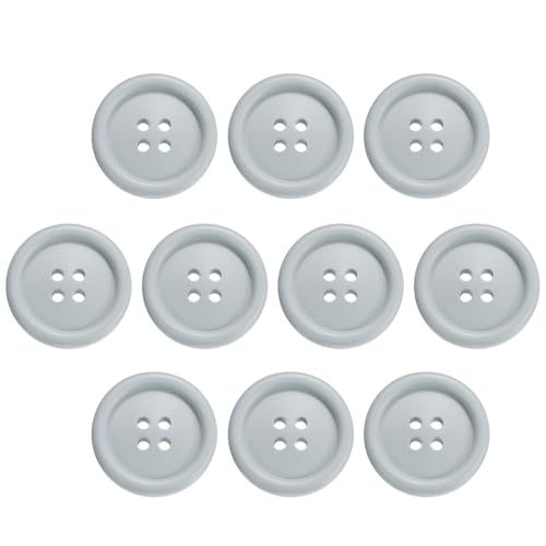 HARFINGTON Nähknöpfe, 30 mm, 4 Löcher, Kunstharz, rund, Ersatzknöpfe für Kleidung, DIY, Basteln, Dekoration, Dunkelgrau, 10 Stück HARFINGTON Nähknöpfe, 30 mm, 4 Löcher, Kunstharz, rund, Ersatzknöpfe für Kleidung, DIY, Basteln, Dekoration, Dunkelgrau, 10 Stück von HARFINGTON