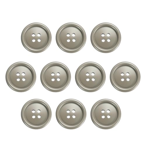 HARFINGTON Nähknöpfe, 30 mm, 4 Löcher, Kunstharz, rund, Ersatzknöpfe für Kleidung, DIY, Basteln, Dekoration, Hellkhaki, 10 Stück HARFINGTON Nähknöpfe, 30 mm, 4 Löcher, Kunstharz, rund, Ersatzknöpfe für Kleidung, DIY, Basteln, Dekoration, Hellkhaki, 10 Stück von HARFINGTON