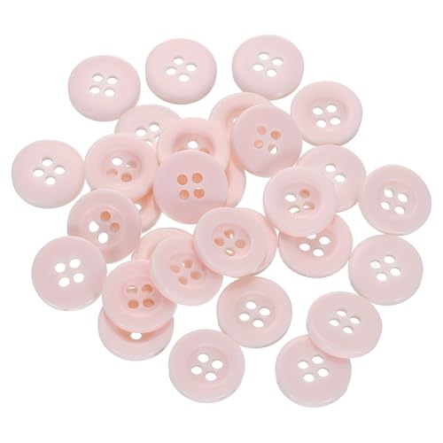 HARFINGTON Nähknöpfe aus Kunstharz, rund, flach, 4 Löcher, zum Nähen von Kleidung und Heimwerken, Rosa, 20 l, 60 Stück HARFINGTON Nähknöpfe aus Kunstharz, rund, flach, 4 Löcher, zum Nähen von Kleidung und Heimwerken, Rosa, 20 l, 60 Stück von HARFINGTON