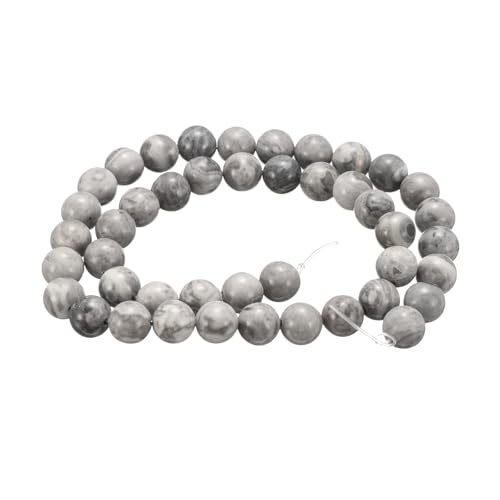 HARFINGTON Naturstein-Perlen, 8 mm, runder Edelstein, lose Perlen, echte glatte Kugeln, Perlen für Schmuckherstellung, Armbänder, Halsketten, Ohrringe, DIY, 50 Stück HARFINGTON Naturstein-Perlen, 8 mm, runder Edelstein, lose Perlen, echte glatte Kugeln, Perlen für Schmuckherstellung, Armbänder, Halsketten, Ohrringe, DIY, 50 Stück von HARFINGTON