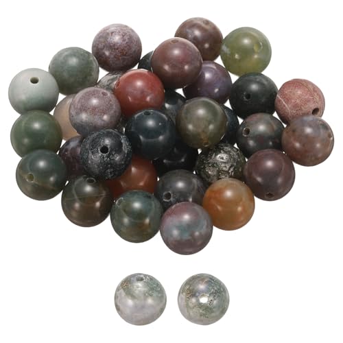 HARFINGTON Natursteinperlen, 10 mm, Achat, grün, rund, lose Perlen, echte glatte Kugeln, Perlen für Schmuckherstellung, Armbänder, Halsketten, Ohrringe, DIY, 50 Stück HARFINGTON Natursteinperlen, 10 mm, Achat, grün, rund, lose Perlen, echte glatte Kugeln, Perlen für Schmuckherstellung, Armbänder, Halsketten, Ohrringe, DIY, 50 Stück von HARFINGTON