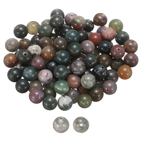 HARFINGTON Natursteinperlen, 10 mm, Achat, grün, rund, lose Perlen, echte glatte Kugeln, für Schmuckherstellung, Armbänder, Halsketten, Ohrringe, DIY, 100 Stück HARFINGTON Natursteinperlen, 10 mm, Achat, grün, rund, lose Perlen, echte glatte Kugeln, für Schmuckherstellung, Armbänder, Halsketten, Ohrringe, DIY, 100 Stück von HARFINGTON