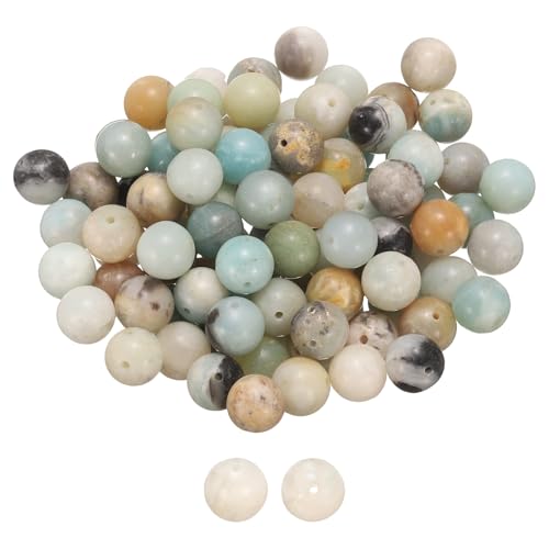 HARFINGTON Natursteinperlen, 10 mm, Fluss, rund, lose Perlen, echte glatte Kugeln, für Schmuckherstellung, Armbänder, Halsketten, Ohrringe, DIY, 100 Stück HARFINGTON Natursteinperlen, 10 mm, Fluss, rund, lose Perlen, echte glatte Kugeln, für Schmuckherstellung, Armbänder, Halsketten, Ohrringe, DIY, 100 Stück von HARFINGTON