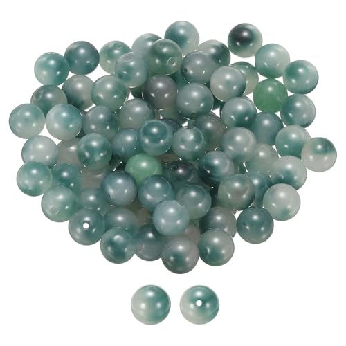 HARFINGTON Natursteinperlen, 10 mm, fluoritgrün, rund, lose Perlen, echte glatte Kugeln, für Schmuckherstellung, Armbänder, Halsketten, Ohrringe, DIY, 100 Stück HARFINGTON Natursteinperlen, 10 mm, fluoritgrün, rund, lose Perlen, echte glatte Kugeln, für Schmuckherstellung, Armbänder, Halsketten, Ohrringe, DIY, 100 Stück von HARFINGTON