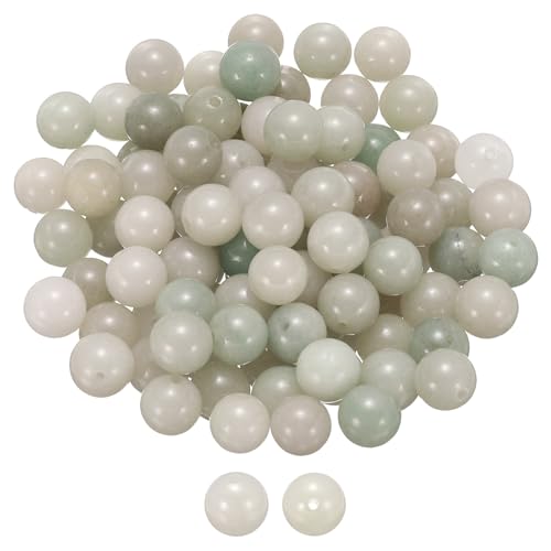 HARFINGTON Natursteinperlen, 10 mm, grüner Grasachat, rund, lose Perlen, echte glatte Kugeln, Perlen für Schmuckherstellung, Armbänder, Halsketten, Ohrringe, DIY, 100 Stück HARFINGTON Natursteinperlen, 10 mm, grüner Grasachat, rund, lose Perlen, echte glatte Kugeln, Perlen für Schmuckherstellung, Armbänder, Halsketten, Ohrringe, DIY, 100 Stück von HARFINGTON