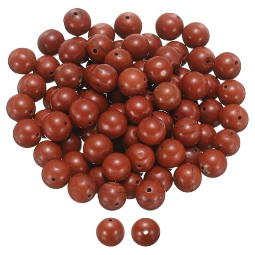 HARFINGTON Natursteinperlen, 10 mm, roter Edelstein, rund, lose Perlen, echte glatte Kugeln, für Schmuckherstellung, Armbänder, Halsketten, Ohrringe, DIY, 100 Stück HARFINGTON Natursteinperlen, 10 mm, roter Edelstein, rund, lose Perlen, echte glatte Kugeln, für Schmuckherstellung, Armbänder, Halsketten, Ohrringe, DIY, 100 Stück von HARFINGTON