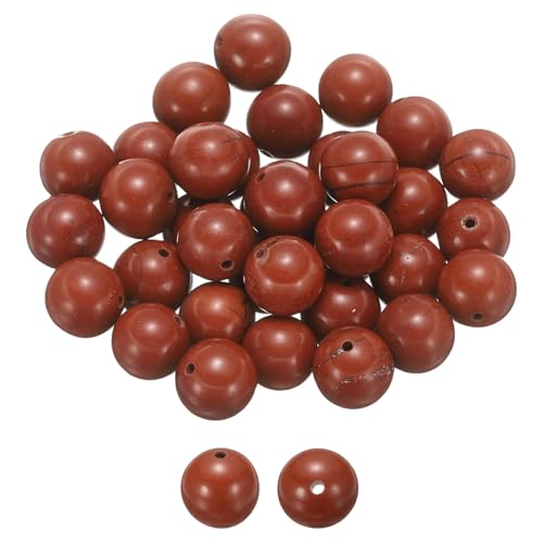 HARFINGTON Natursteinperlen, 10 mm, roter Edelstein, rund, lose Perlen, echte glatte Kugeln, für Schmuckherstellung, Armbänder, Halsketten, Ohrringe, DIY, 50 Stück HARFINGTON Natursteinperlen, 10 mm, roter Edelstein, rund, lose Perlen, echte glatte Kugeln, für Schmuckherstellung, Armbänder, Halsketten, Ohrringe, DIY, 50 Stück von HARFINGTON